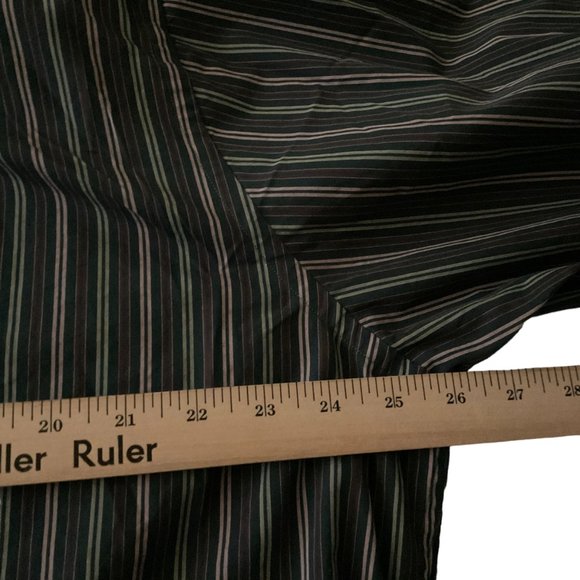 TAILORBYRD Mens Multi Color Striped Long Sleeve Shirt Size XL Contrasting Cuffs - Picture 5 of 16